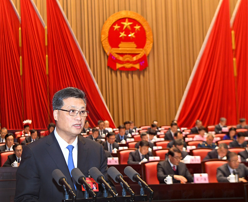1月28日上午，省长马兴瑞在广东省十三届人大二次会议上作政府工作报告。南方日报记者 王辉 朱洪波 肖雄 摄_副本.jpg