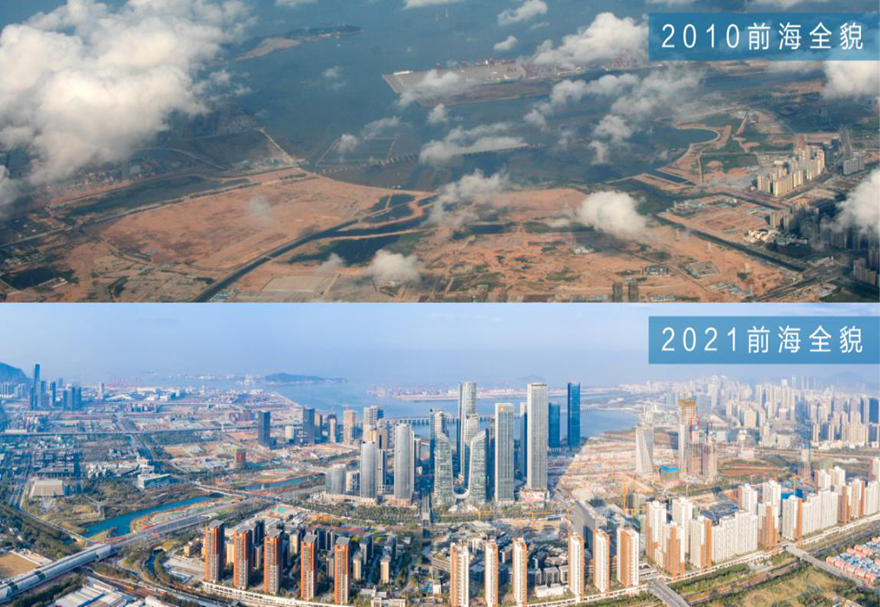 2010年8月26日，在深圳经济特区30岁生日当天。国家批复同意前海打造深港现代服务业合作区。深港携手，砥砺发展，在白纸上绘出时代新篇章。