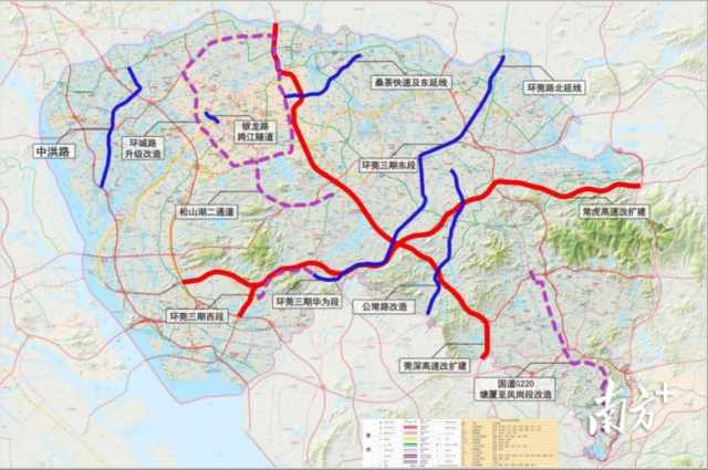 近期重点推动路网项目图。受访者供图