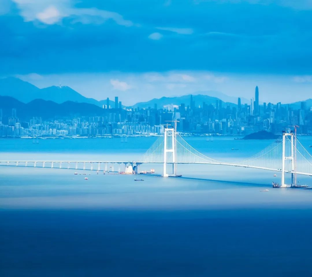 深中通道（2023年9月）。图/视觉中国