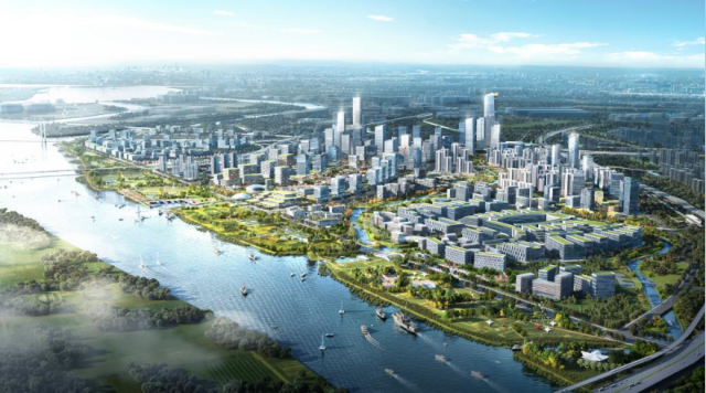 明珠湾城市客厅意向图。