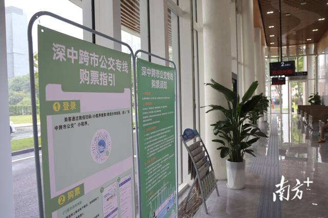 深中跨市公交专线购票指引。 南方+ 叶志文 拍摄