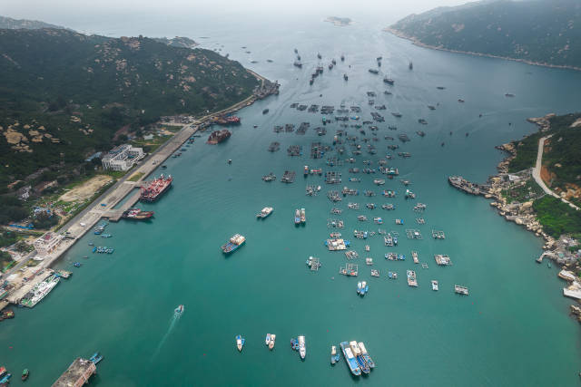 江门上川岛沙地渔港鸟瞰图。来源：视觉中国