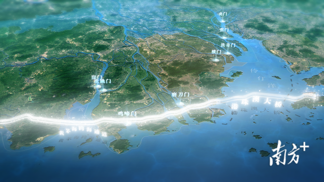 “珠江八门”示意图。