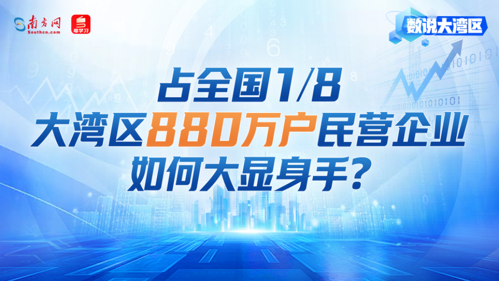 数看大湾区 | 占全国1/8，大湾区880万户民营企业如何大显身手？