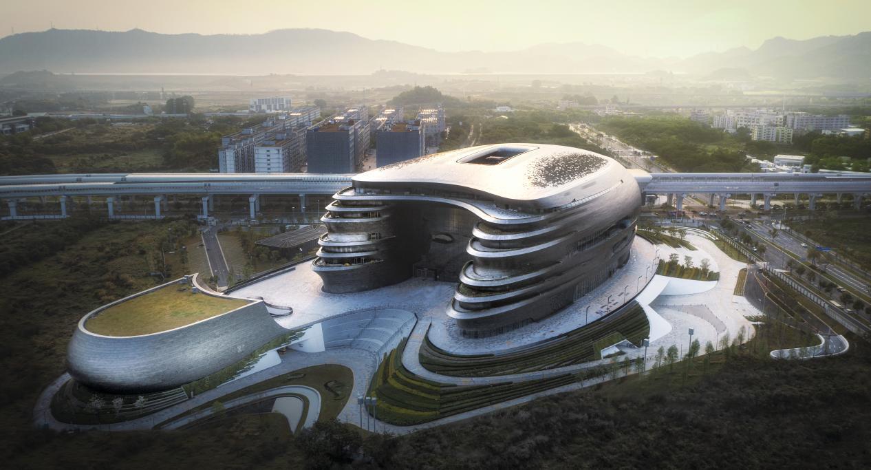  位于深圳光明科学城核心位置的深圳科学技术馆。