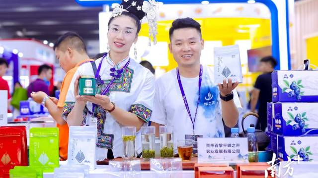 黔东南州组团参加中食展（广州）江南果蔬产业博览会。广东省粤黔协作工作队黔东南工作组供图