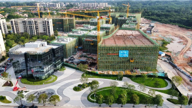 科创中心建设现场。